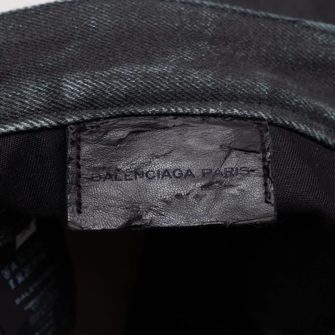 Balenciaga Paris Jeans W30 Slim Fit Waxed Black Button Fly 2015