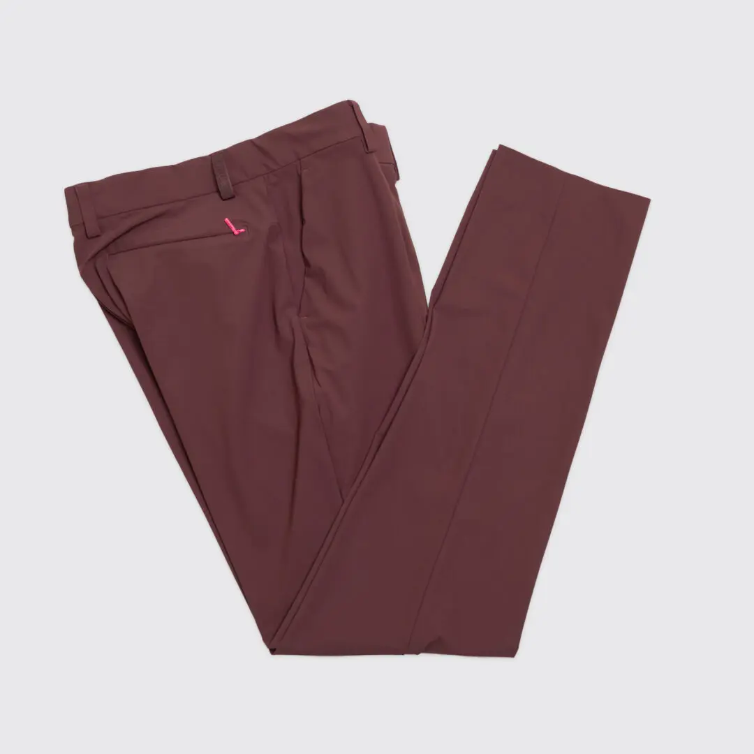 G/Fore W32 Warp Knit Straight Leg Tech Golf Pant Burgundy Red