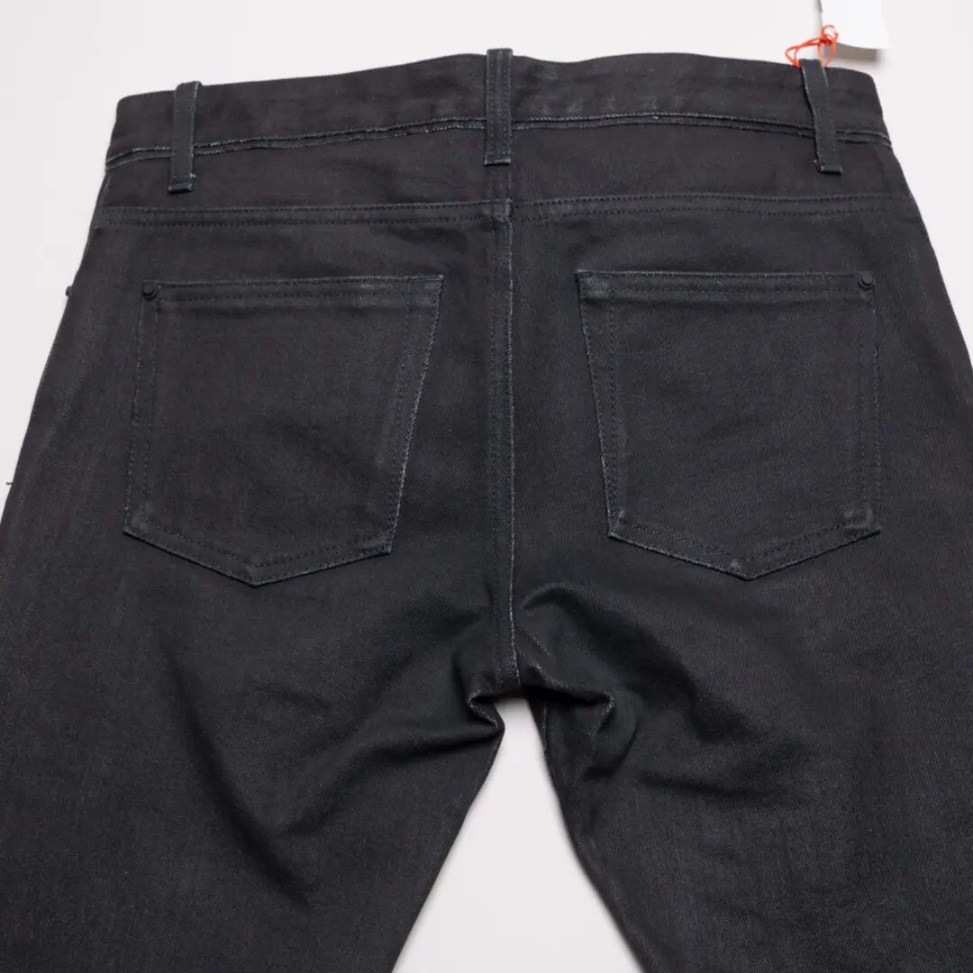 Balenciaga Paris Jeans W30 Slim Fit Waxed Black Button Fly 2015