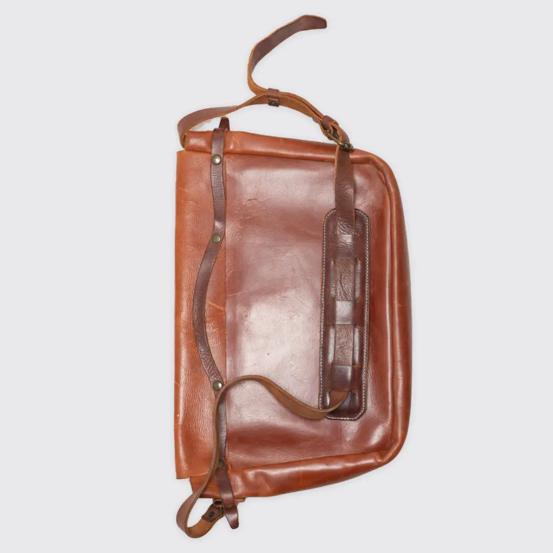 Whipping Post Leather Messenger or Laptop Bag Tan Full Grain