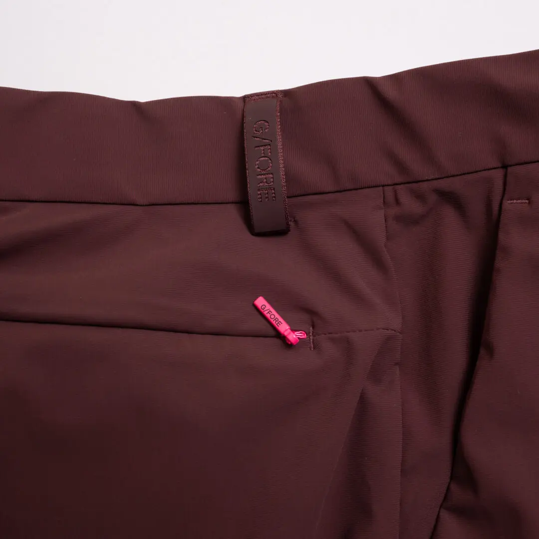 G/Fore W32 Warp Knit Straight Leg Tech Golf Pant Burgundy Red