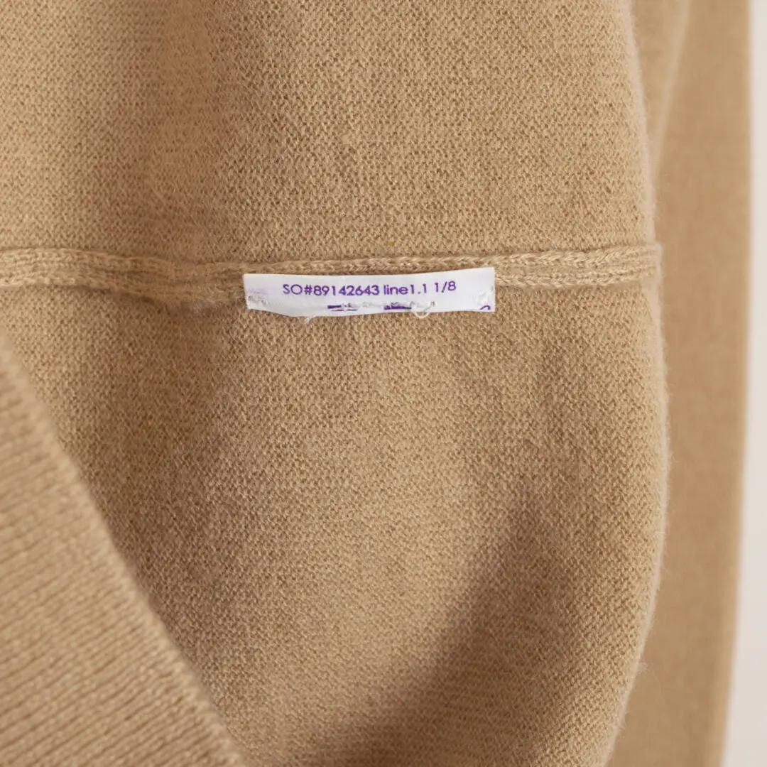 Ralph Lauren Sweater Size L Men Solid Beige Crewneck Fine Knit