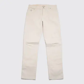 Brunello Cucinelli Denim Size EU48 Men Cream Skinny Fit Jeans