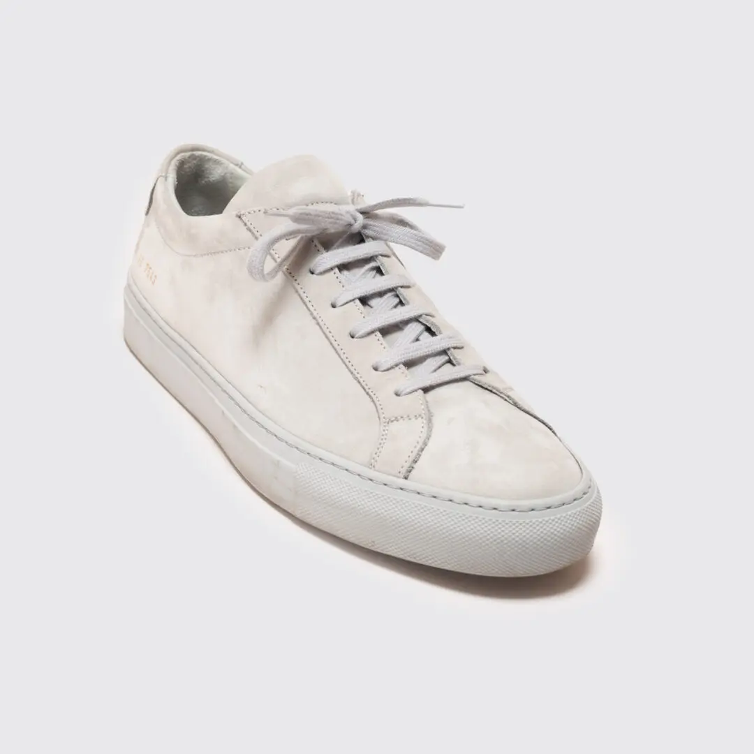 Common Projects Achilles Low Sneaker Size EU42 Gray Nubuck Shoes