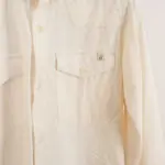 Ship John Townes Western Shirt Cream Size S Men Cotton Button Up