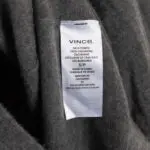 Vince Sweater Pewter Gray Size S Men Light Cashmere V Neck