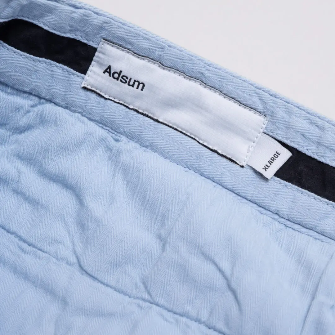 Adsum Pants Light Blue Size XL Men Cotton Pleated Cuffed Chino