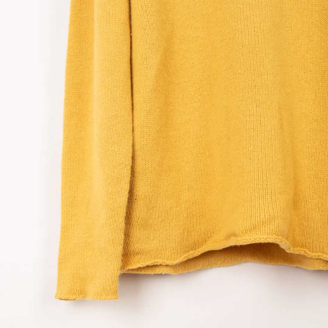 Etro Cashmere Sweater Size L Mustard Yellow Turtleneck Knit