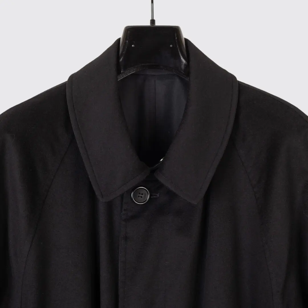 Brioni Reversible Black Cashmere Wool Dress Coat Made in Italy