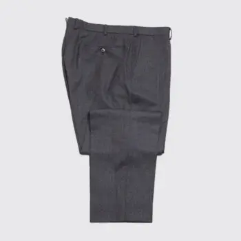 Ermenegildo Zegna Pants Size EU54 Charcoal Gray Wool Flat Front