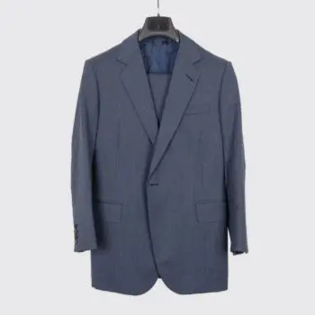 Richard Anderson Bespoke Suit Size 36 Men Steel Blue One Button