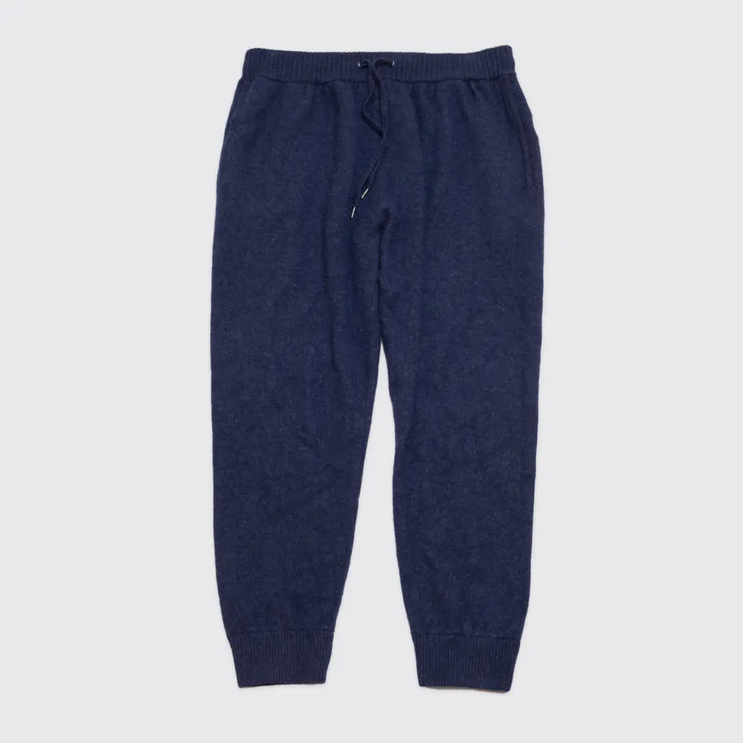 Derek Rose Cashmere Jogger Pant Size XL Navy Blue Lounge Sweats