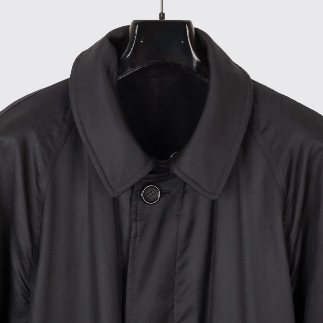 Brioni Reversible Black Cashmere Wool Dress Coat Made in Italy