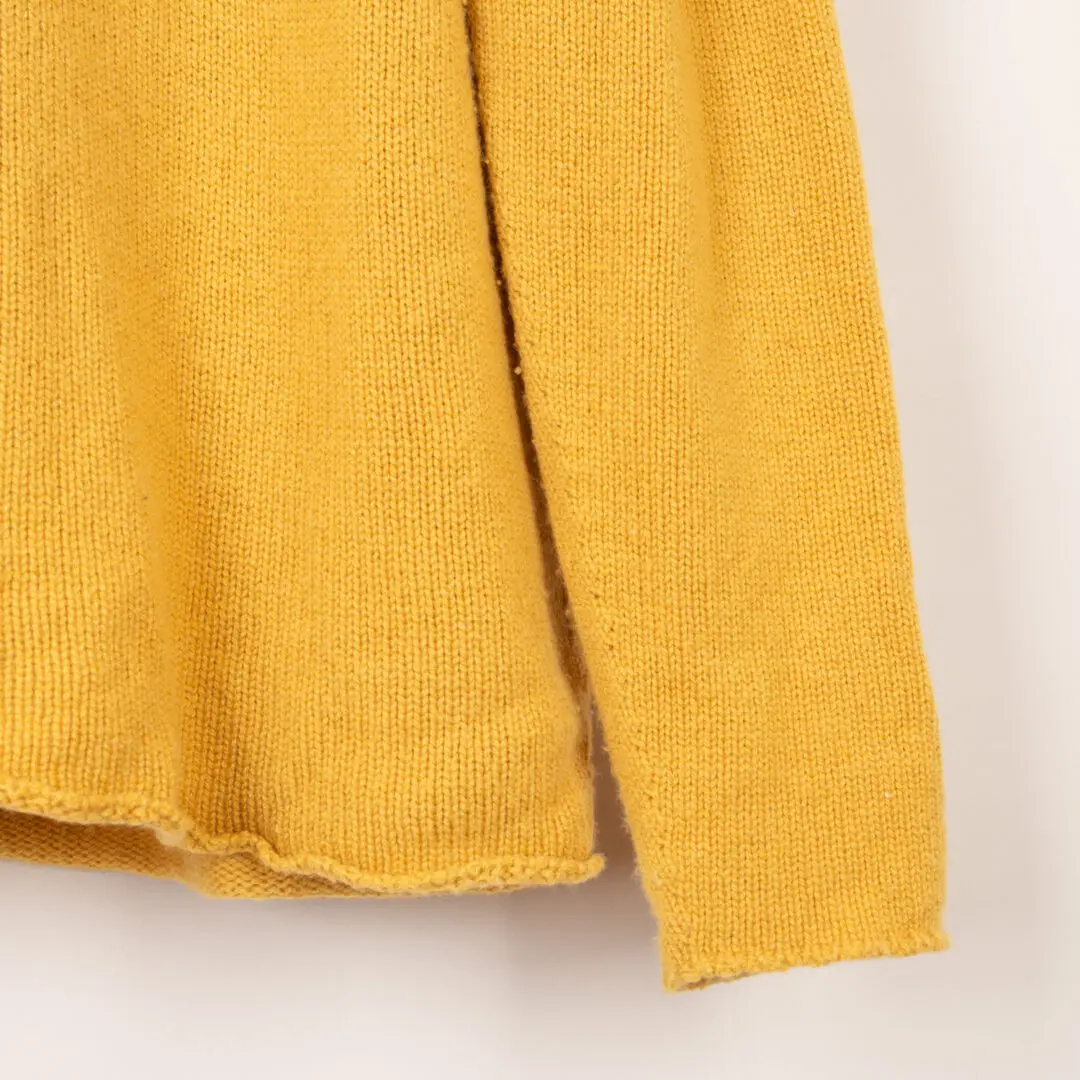 Etro Cashmere Sweater Size L Mustard Yellow Turtleneck Knit