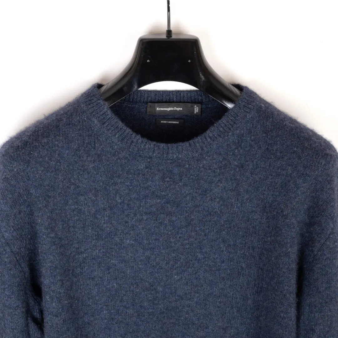 Ermenegildo Zegna Cashmere Sweater Size XL (EU54) Midnight Blue