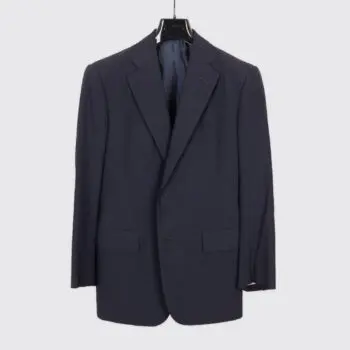 Savile Row New York Suit Size 38 Men Navy Blue Wool Three Button