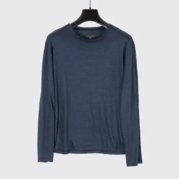 Rag & Bone Shirt Size S Men Dark Blue Stretch Linen Pullover