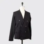 Lanvin Sweater XXL Men Black Merino Wool Double Breasted Cardigan