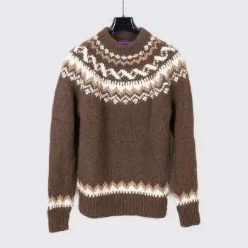 Ralph Lauren Purple Label Size L Men Fair Isle Cashmere Sweater 4