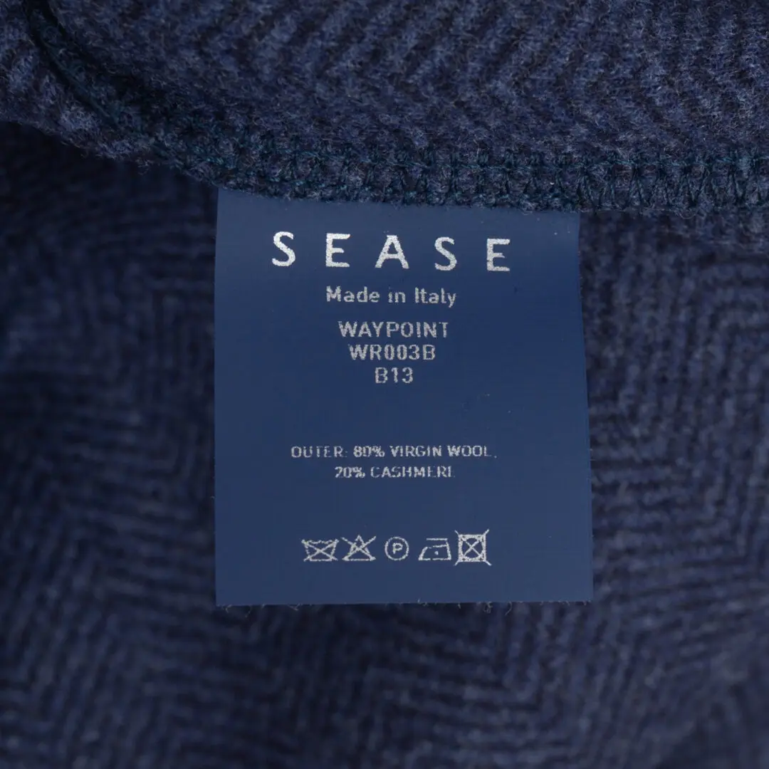 Sease Sweater Size XXL (EU54) Blue Printed Wool Cashmere Blend