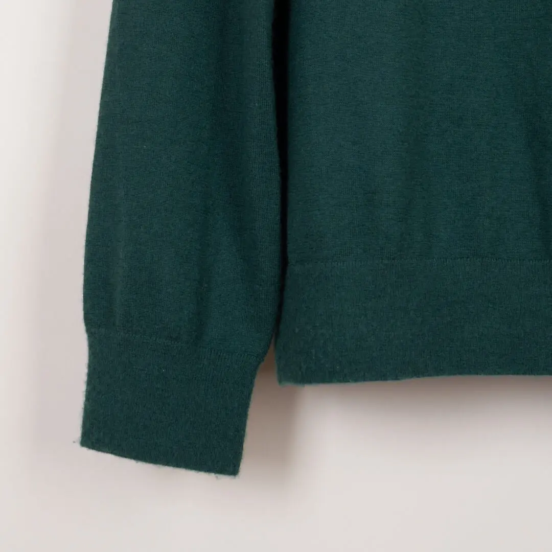 Vince Deep Forest Green Size S Men Light Cashmere V Neck Sweater