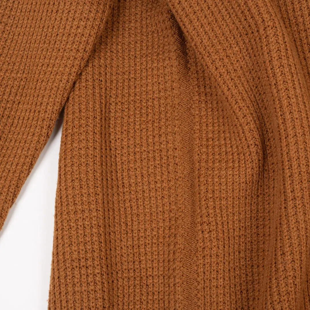 Sease Sweater Size XL Men Tan Textured Knit Virgin Wool Crew Neck