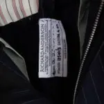 Richard Anderson Bespoke Suit Size 36 S Navy Stripe Wool 3-Piece