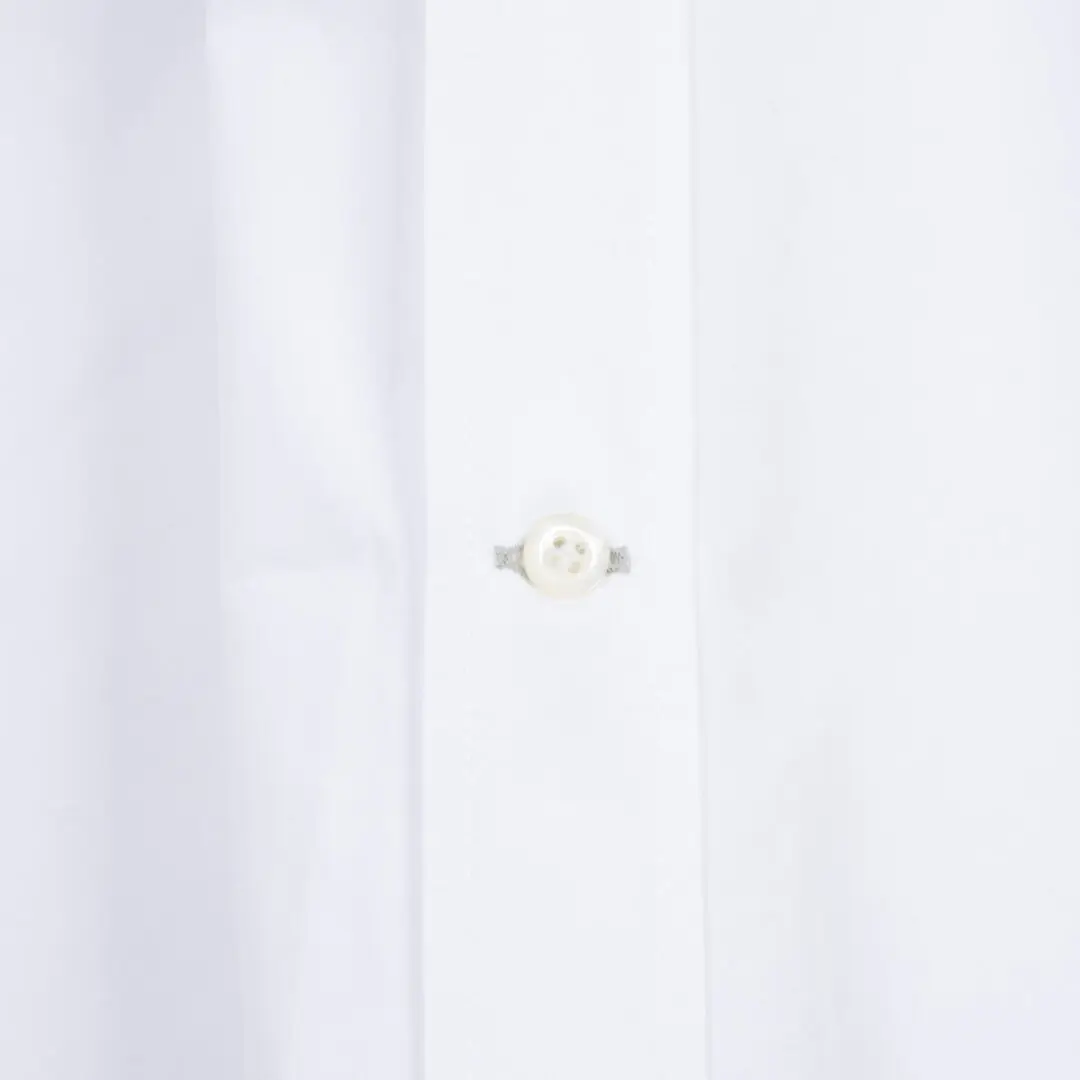 Brunello Cucinelli Basic Fit Dress Shirt Size L Men White Cotton