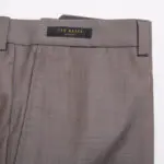Ted Baker Dress Pants Size W38 Men Warm Gray Wool Flat Front