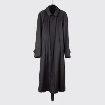 Brioni Reversible Black Cashmere Wool Dress Coat Made in Italy 4