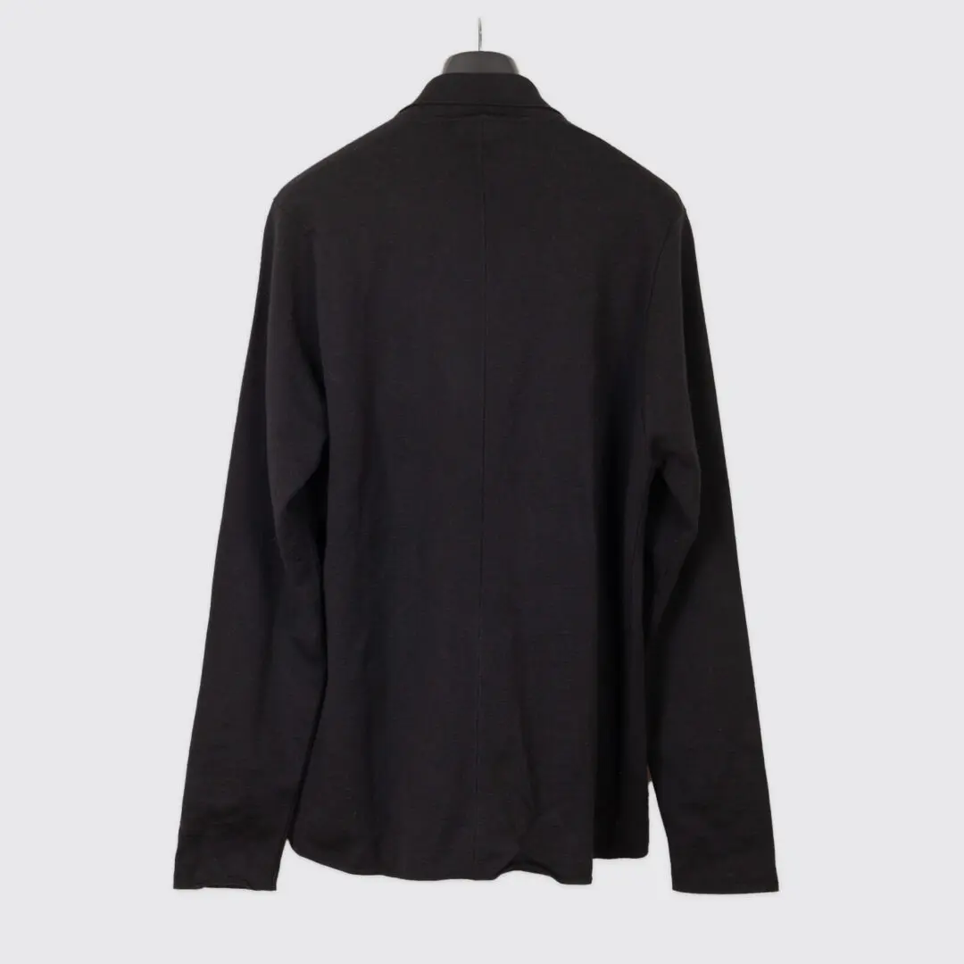 Lanvin Sweater XXL Men Black Merino Wool Double Breasted Cardigan
