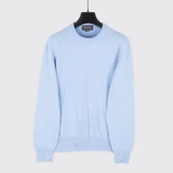 Brooks Brothers Sweater Size L Men Light Blue Scottish Cashmere