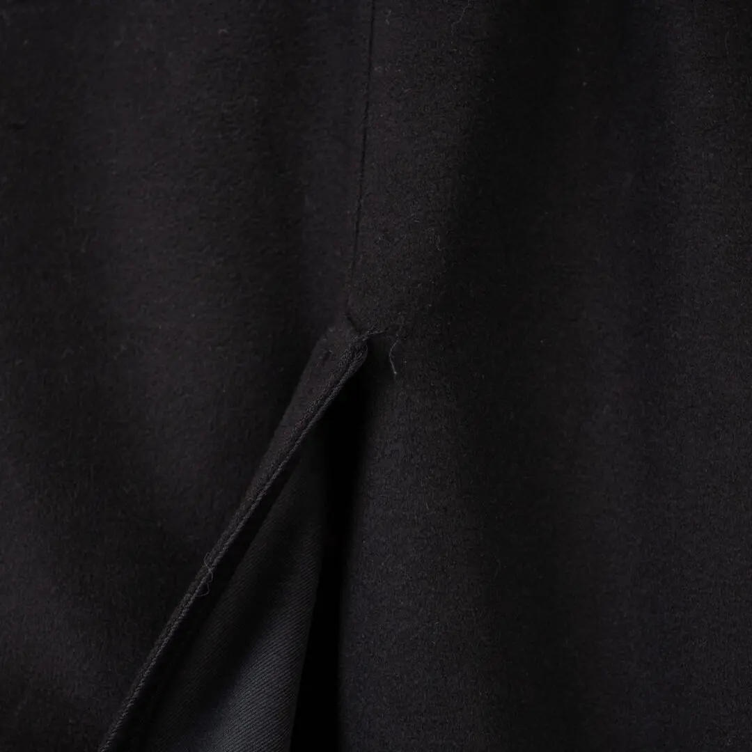 Brioni Reversible Black Cashmere Wool Dress Coat Made in Italy