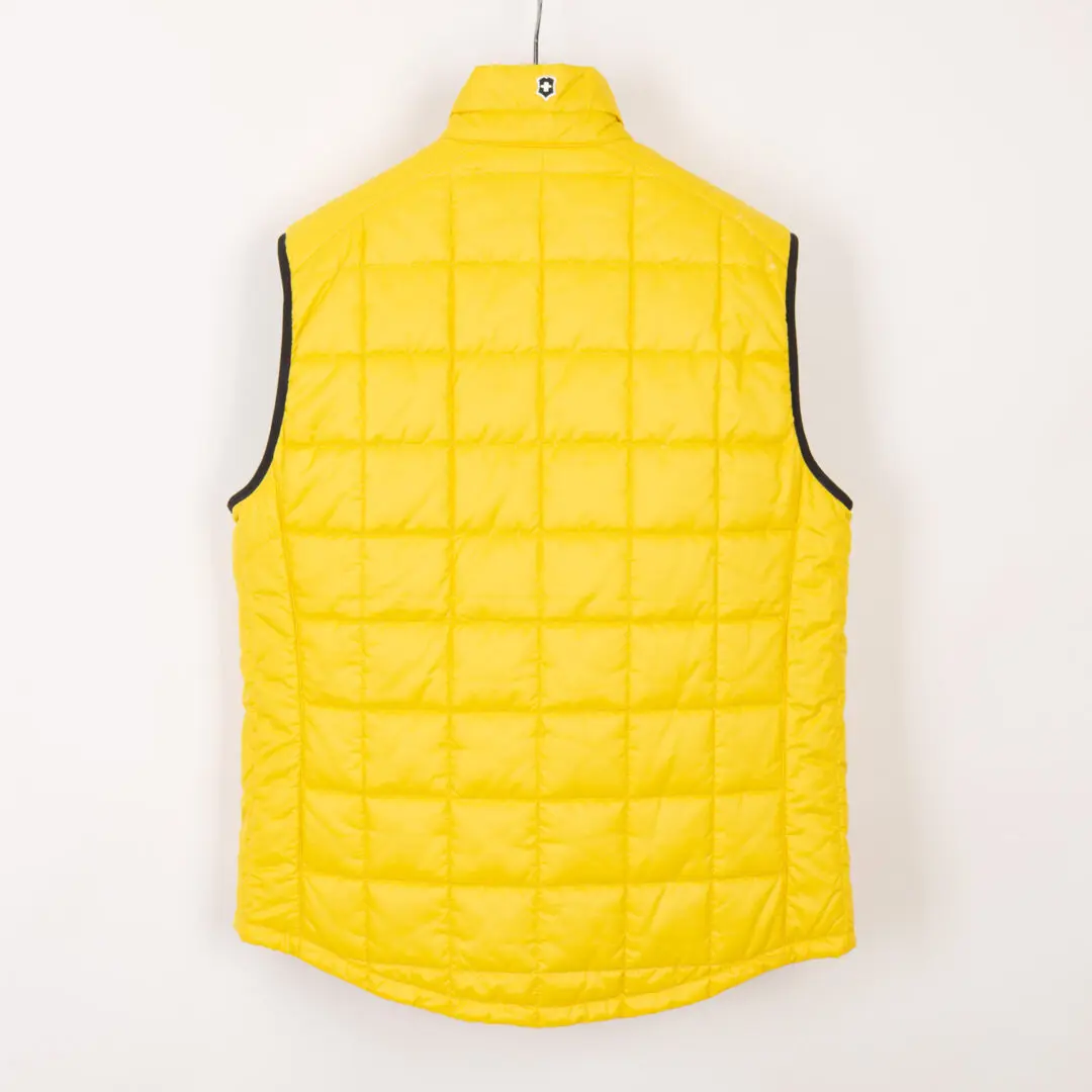 Victorinox Vest Size L Yellow Quilted High Performance Full Zip