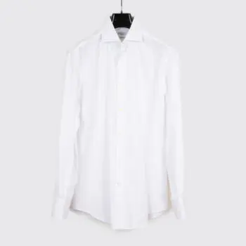 Brunello Cucinelli Basic Fit Dress Shirt Size L Men White Cotton 4