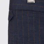 Alan Flusser Custom Suit Size 38 Navy Blue Wool Stripe One Button