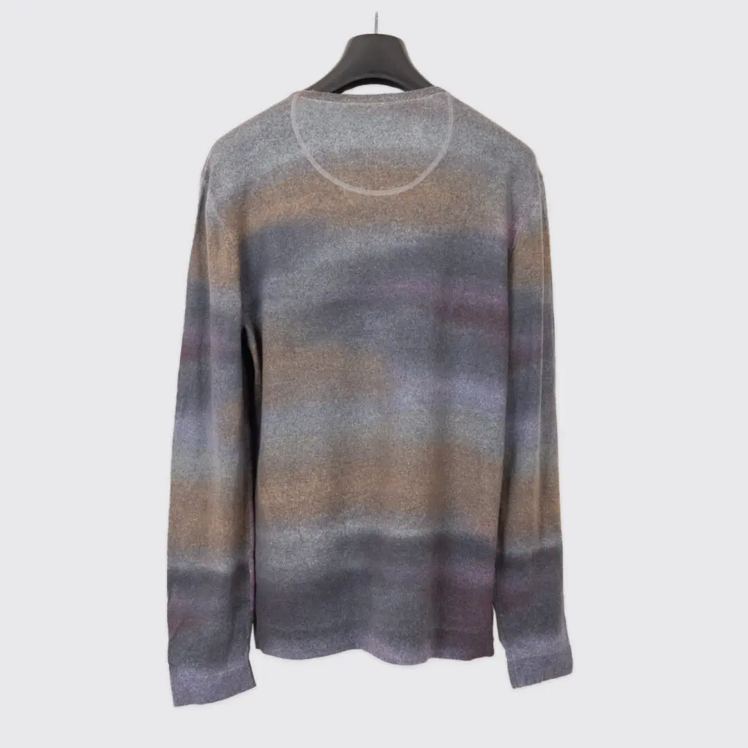 John Varvatos Artisan Size L Men Multicolor Wool Gradient Sweater