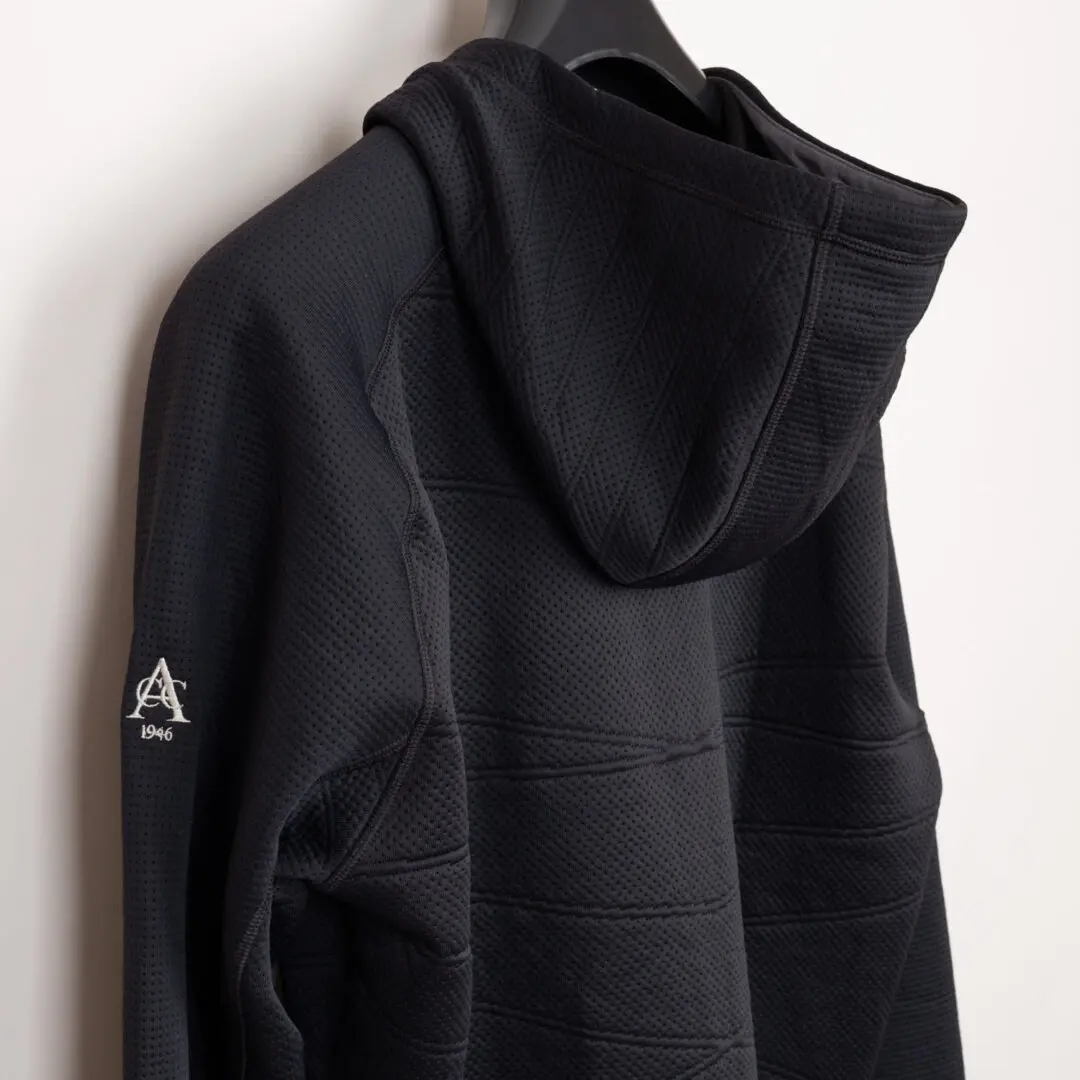 Peter Millar Size L Men Orion Black Full Zip Quilted Golf Hoodie