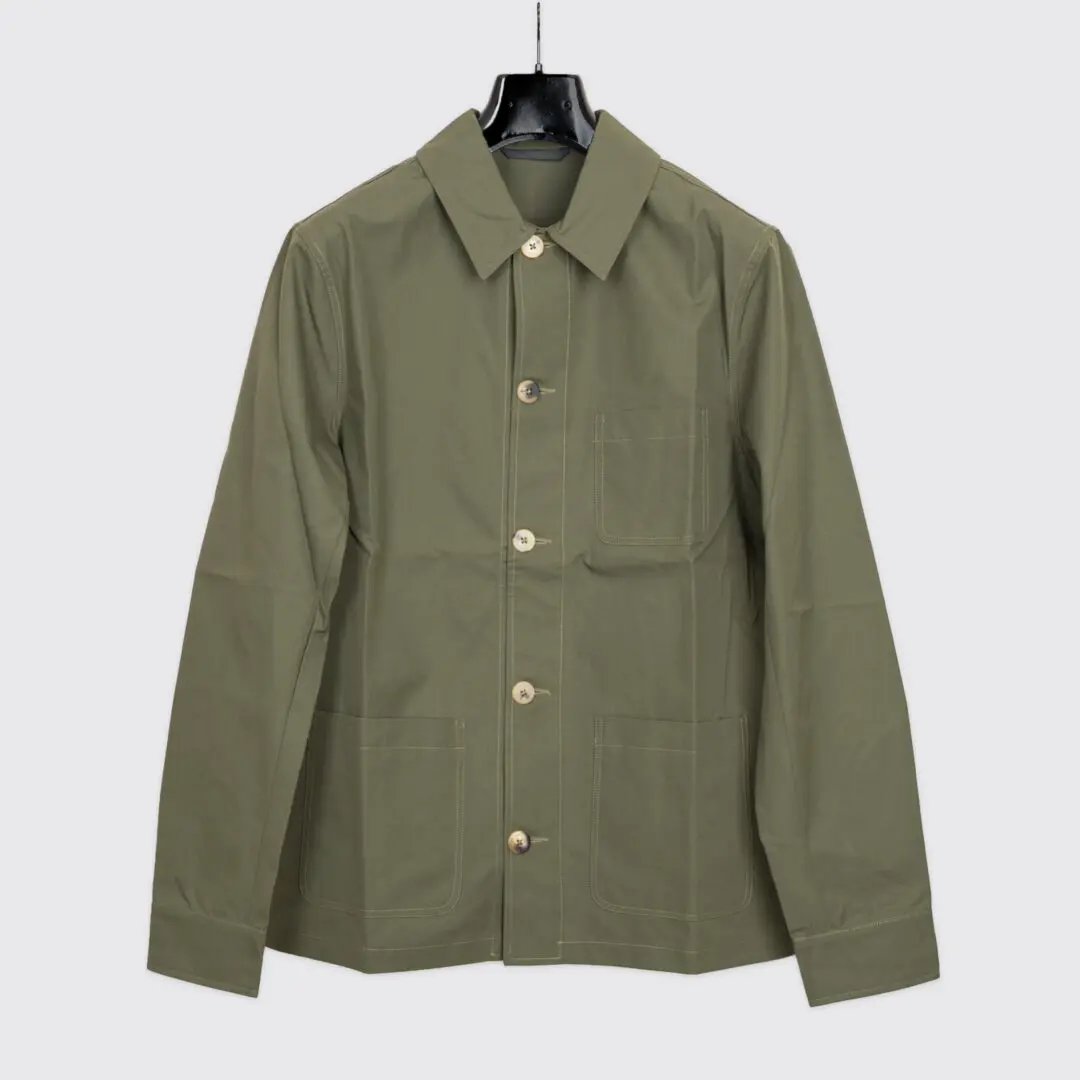 De Bonne Facture Size EU46 Organic Ventile Work Jacket Olive Green