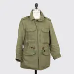 Drake's D-43 Field Jacket Size 38 Short Army Green Linen Waxed