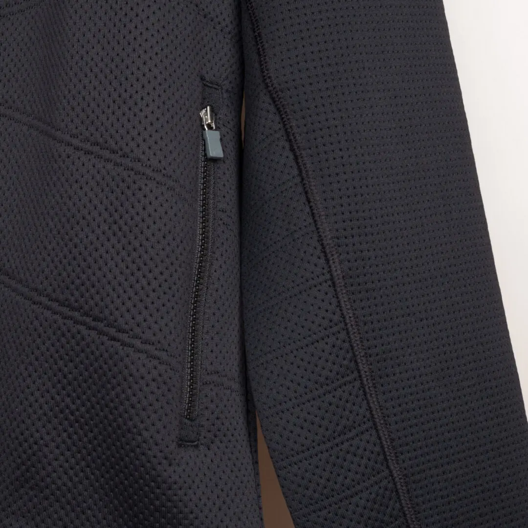 Peter Millar Size L Men Orion Black Full Zip Quilted Golf Hoodie