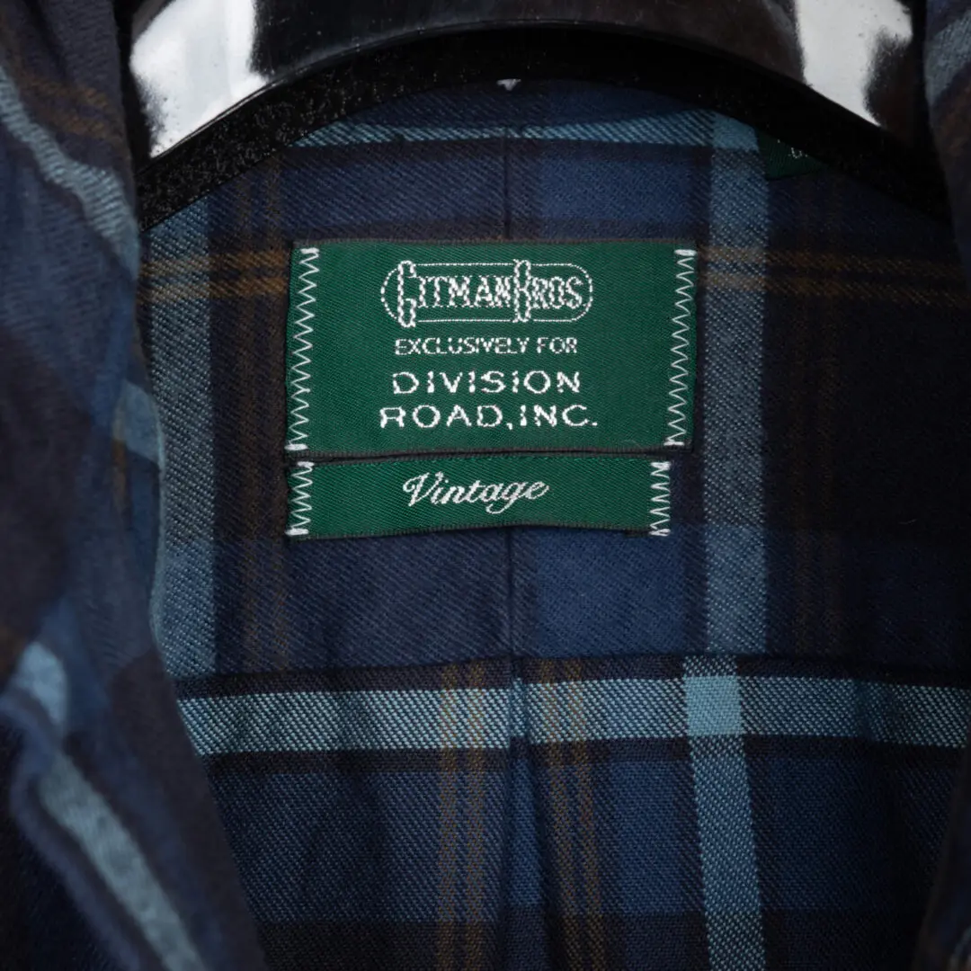 Gitman Vintage Shirt Size 14.5 Blue Japanese Brushed Cotton Twill