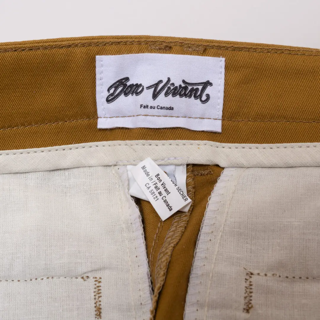 Bon Vivant Pants W32 Men Keenan Slim Dark Khaki Cotton Twill