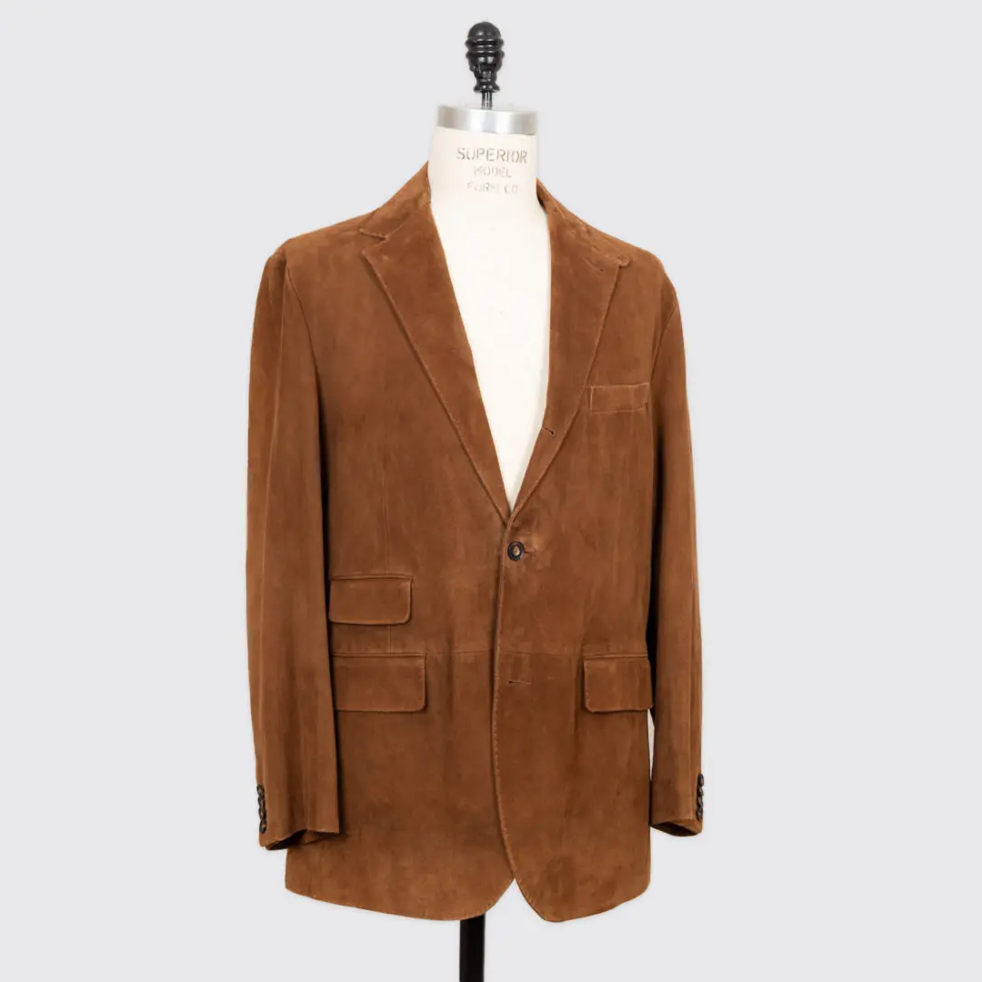 Polo Ralph Lauren Sport Coat Size XL Light Brown Suede Leather