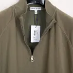 Peter Millar Size L Men Lava Wash Quarter Zip Sweatshirt Olive