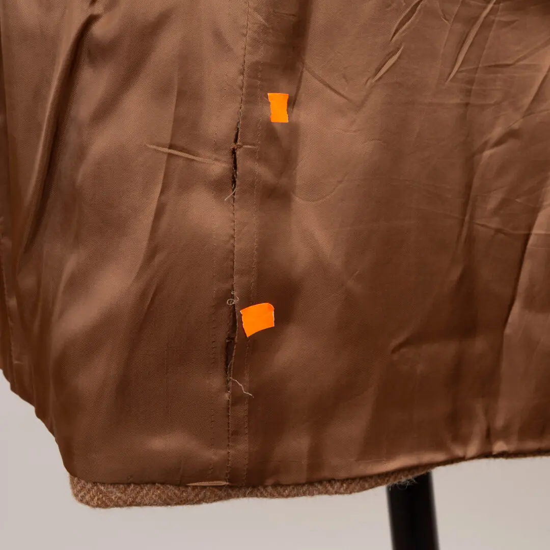 Polo Ralph Lauren Jacket Size 46R Brown Tweed Wool Three Button