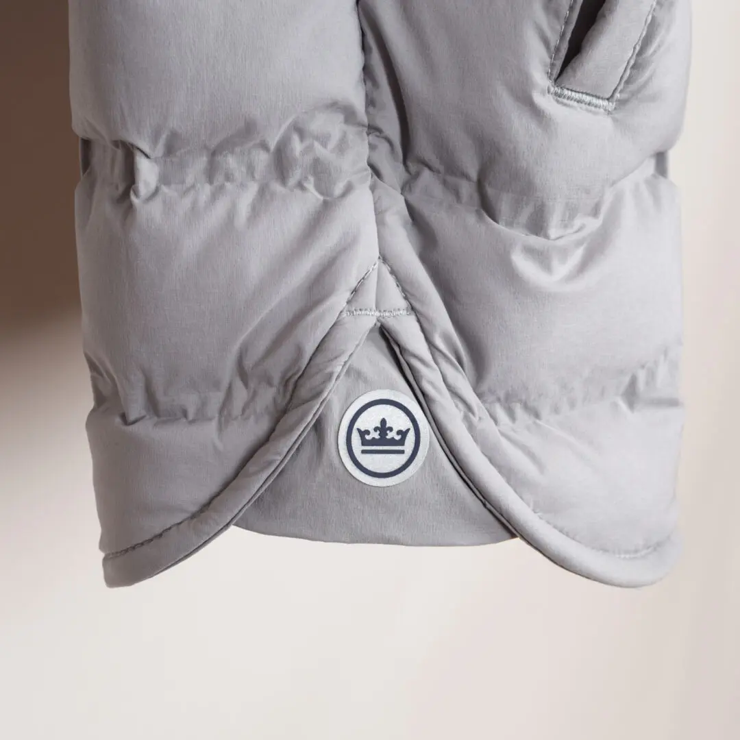 Peter Millar Regent Vest Size M Gale Grey Light Quilted Puffer