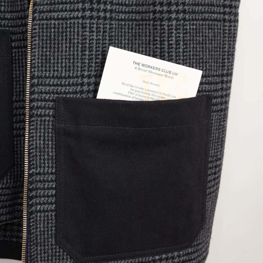 The Workers Club Vest Size S Lovat Navy Glen Plaid Utility Gilet