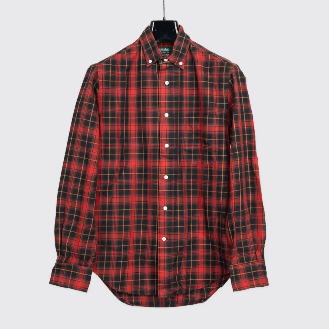 Gitman Vintage Shirt Size 15 Red Check Interwoven Japanese Twill