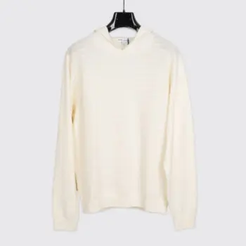 Peter Millar Size M Pacific Popover Hooded Sweater Cream Ivory